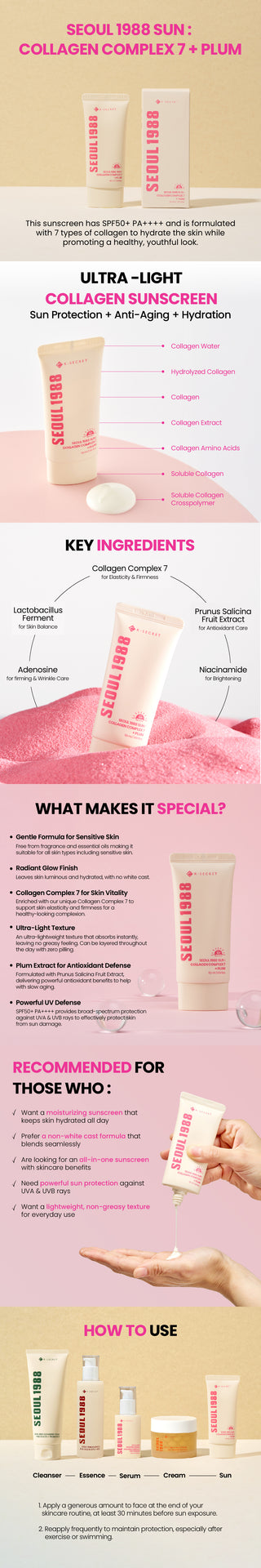 KSecret Seoul 1988 Sun: Collagen Complex 7 + Plum