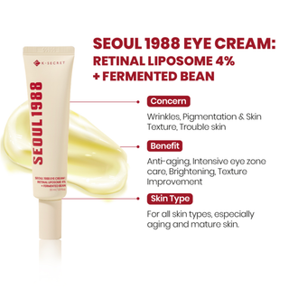 KSecret Seoul 1988 Eye Cream: Retinal Liposome 4% + Fermented Bean